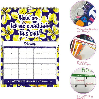 📅 2027 Sweary Mental Health Calendar - Perfect for Home Decor & Gift Ideas