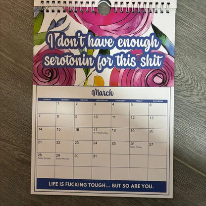 📅 2027 Sweary Mental Health Calendar - Perfect for Home Decor & Gift Ideas