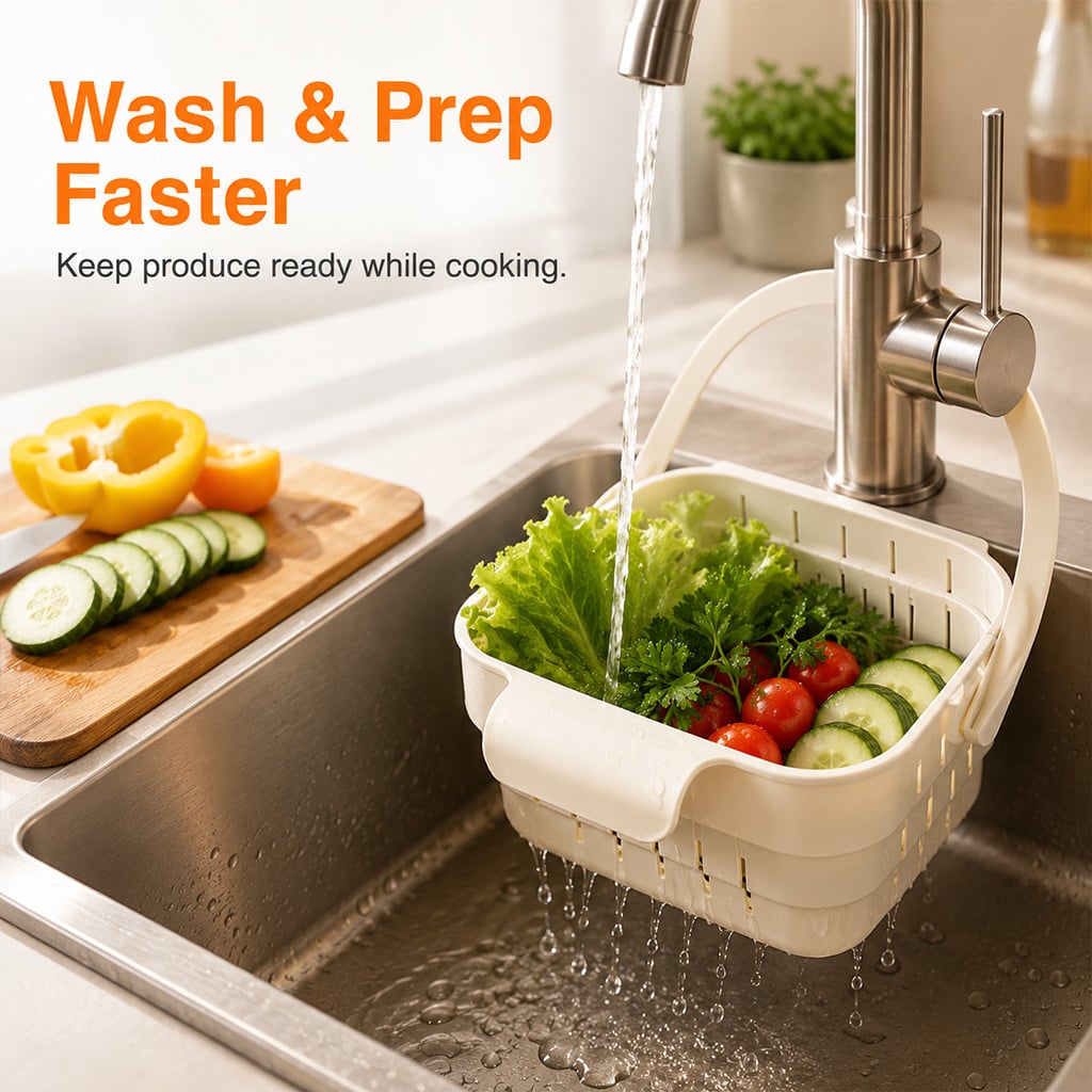 🔥2026 Summer Hot Sale 49% OFF💦Collapsible Faucet- Hanging Sink Strainer Basket