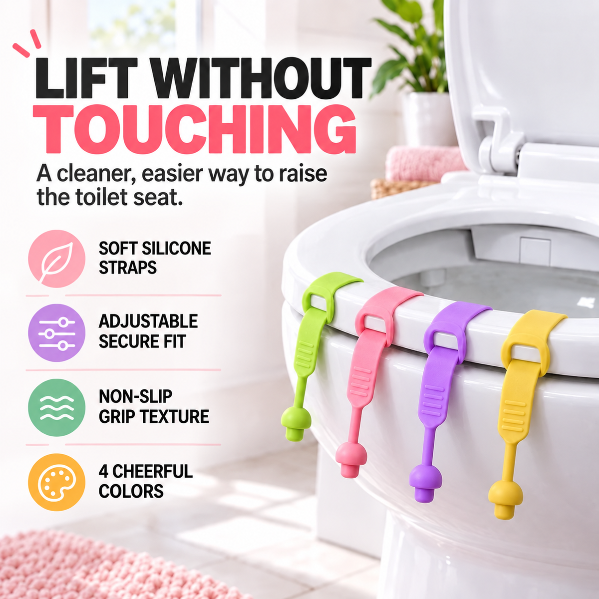 Hygienic Silicone Toilet Seat Lifter
