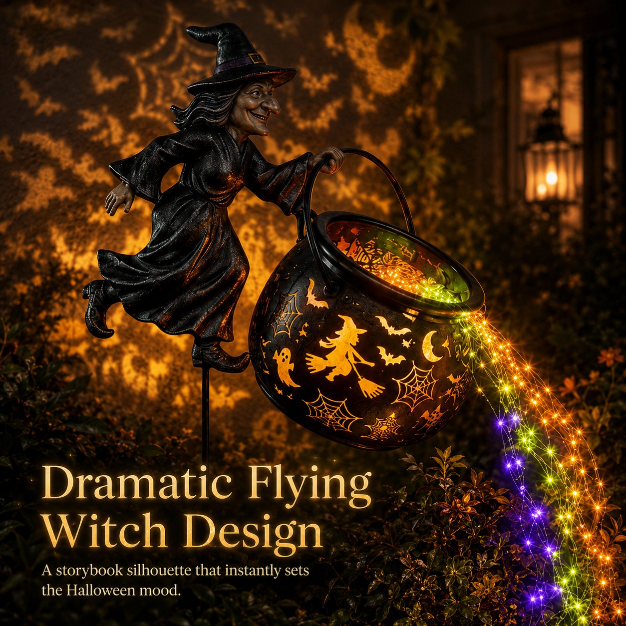 🔥LAST DAY 50% OFF🔮Halloween Witch Cauldron Garden Light