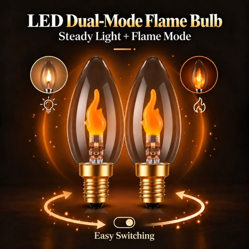 Sparkling Amber Flame Light