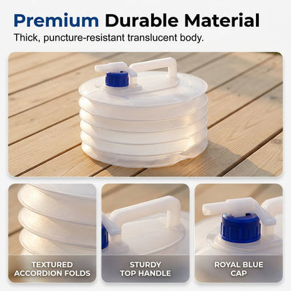 📢📢50% OFF !! ⏰Portable Collapsible Camping Water Container with Spigot