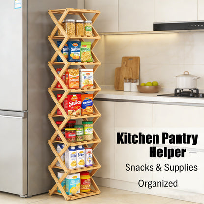 2026 Summer Hot Sale 49% OFF🔥👟The 9-Tier Bamboo Rack: 3-Tier, 6-Tier, and 9-Tier No-Assembly Storage Solution!