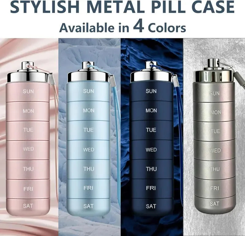 🔥Last Day 50% OFF💊Metal Travel 7-DAY Pill Organizer
