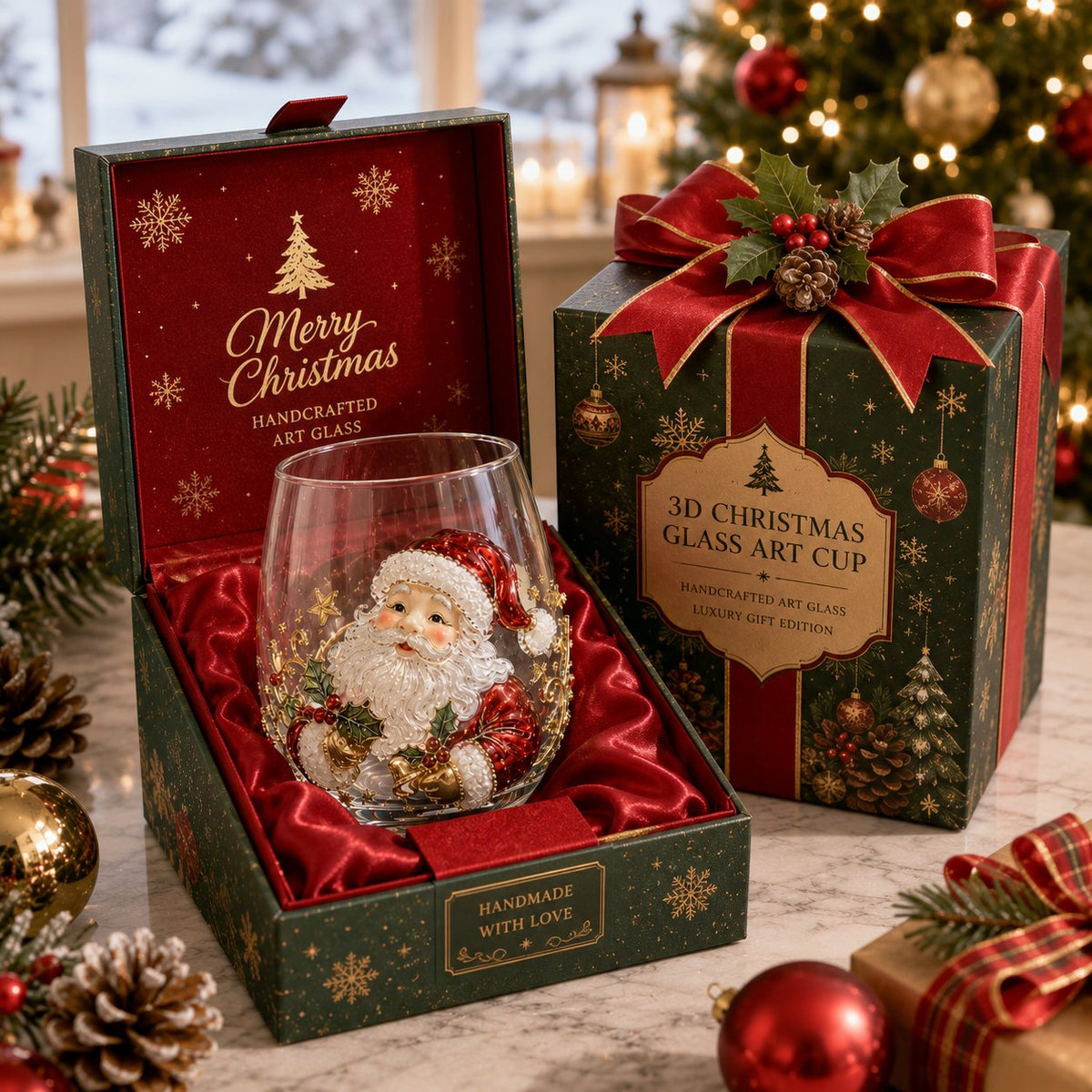 🎄 Christmas Magic Glass Cup – A Festive Holiday Keepsake For Every Sip