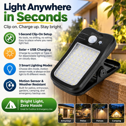Clip-On Solar Sensor Light