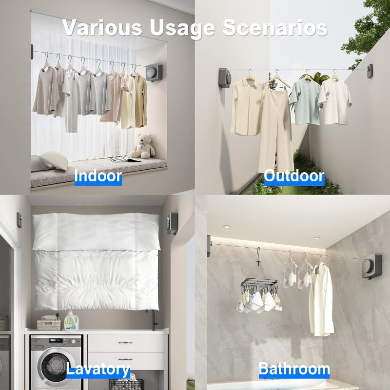 Space-Saving Laundry Drying Line