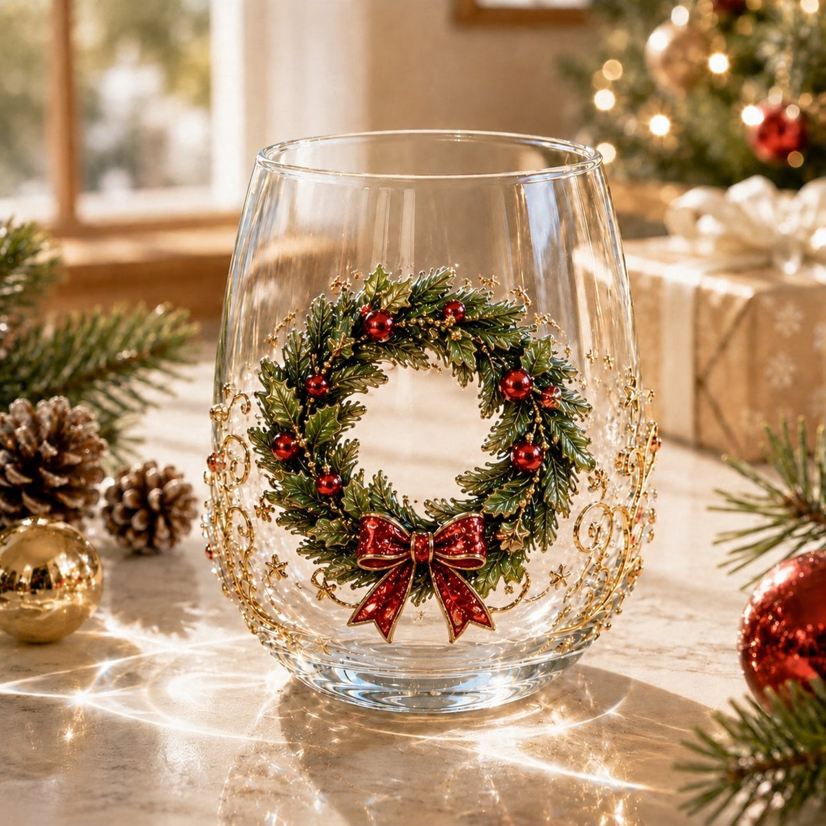 🎄 Christmas Magic Glass Cup – A Festive Holiday Keepsake For Every Sip