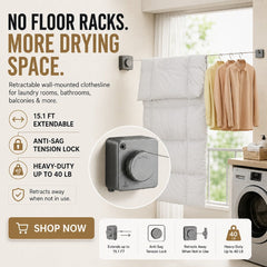 Space-Saving Laundry Drying Line