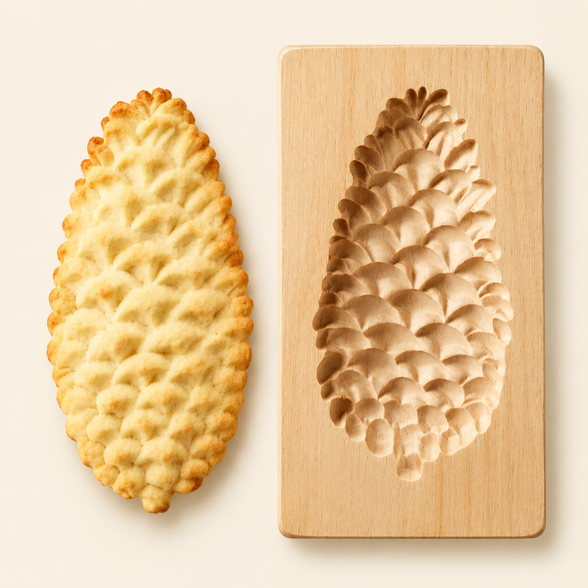 🎁Last Day 50% OFF🍪Christmas Carved Beechwood Cookie Mold