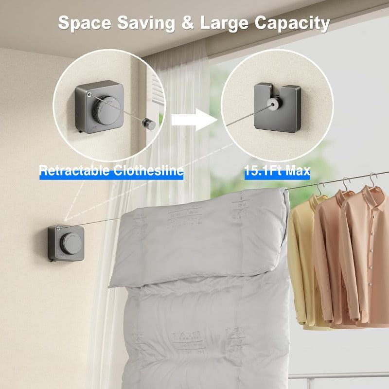 Space-Saving Laundry Drying Line