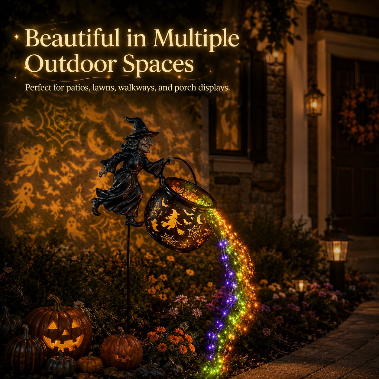 🔥LAST DAY 50% OFF🔮Halloween Witch Cauldron Garden Light