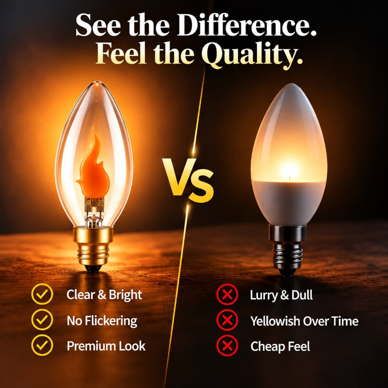 Sparkling Amber Flame Light