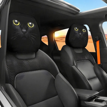 Funny Cartoon Car Headrest Covers – 2PCS Universal Fit
