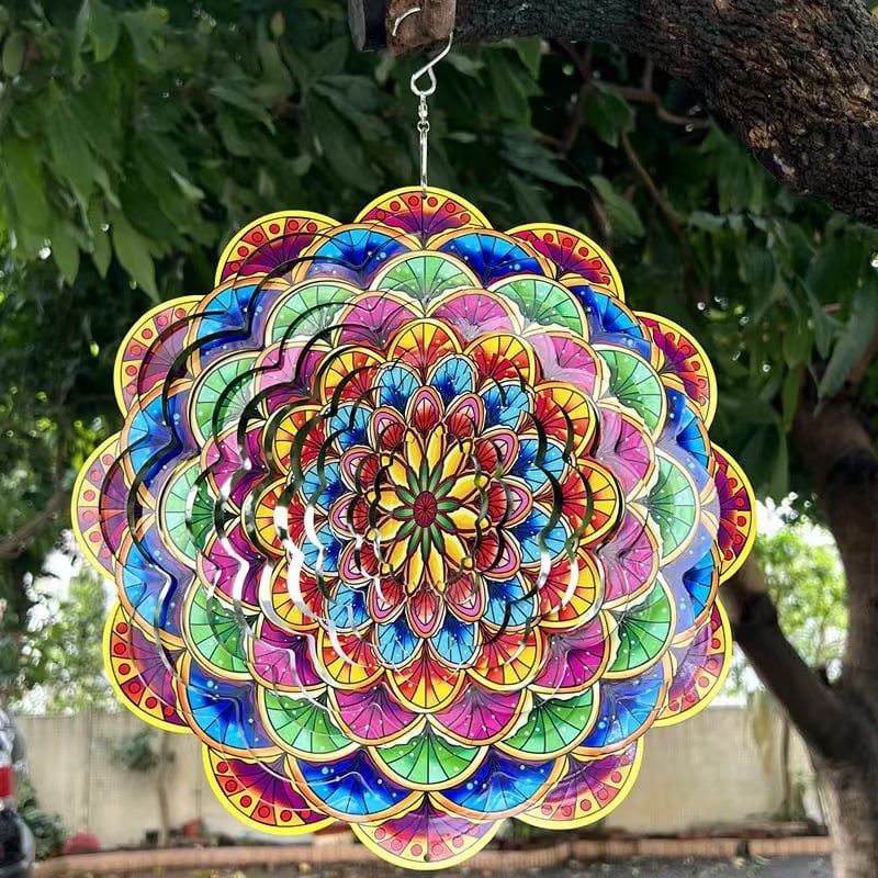 🎐 3D Rotating Wind Chime – Kinetic Hanging Wind Spinner for Garden, Balcony & Outdoor Decor