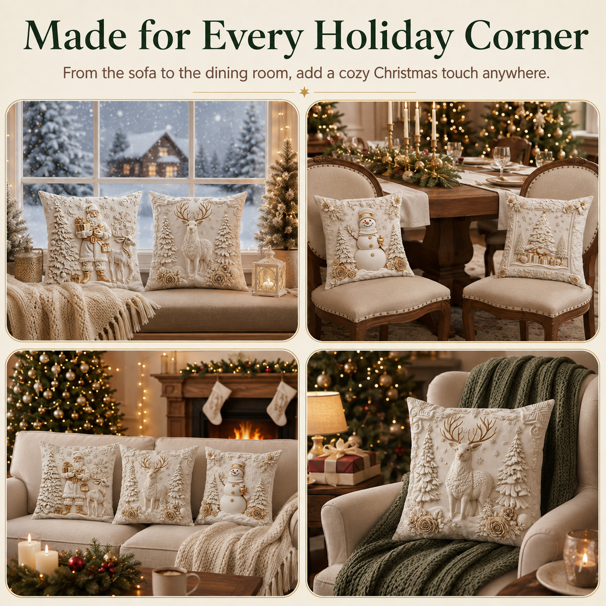 🔥Last Day 49% OFF❄Christmas Winter Scene Pillow Covers