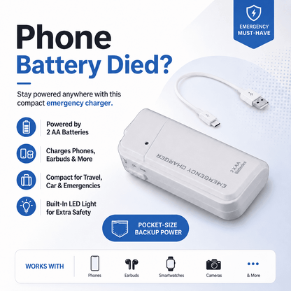 AA Battery Emergency Charger