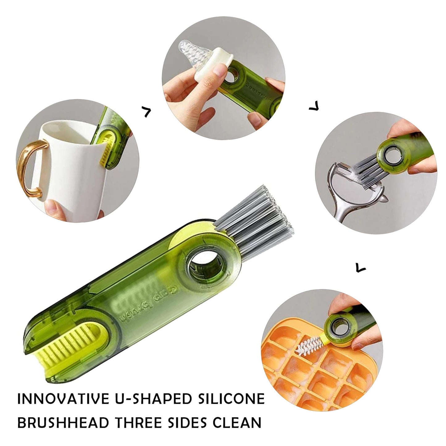 Multitrust 3 in 1 U Shaped Bottle Brush