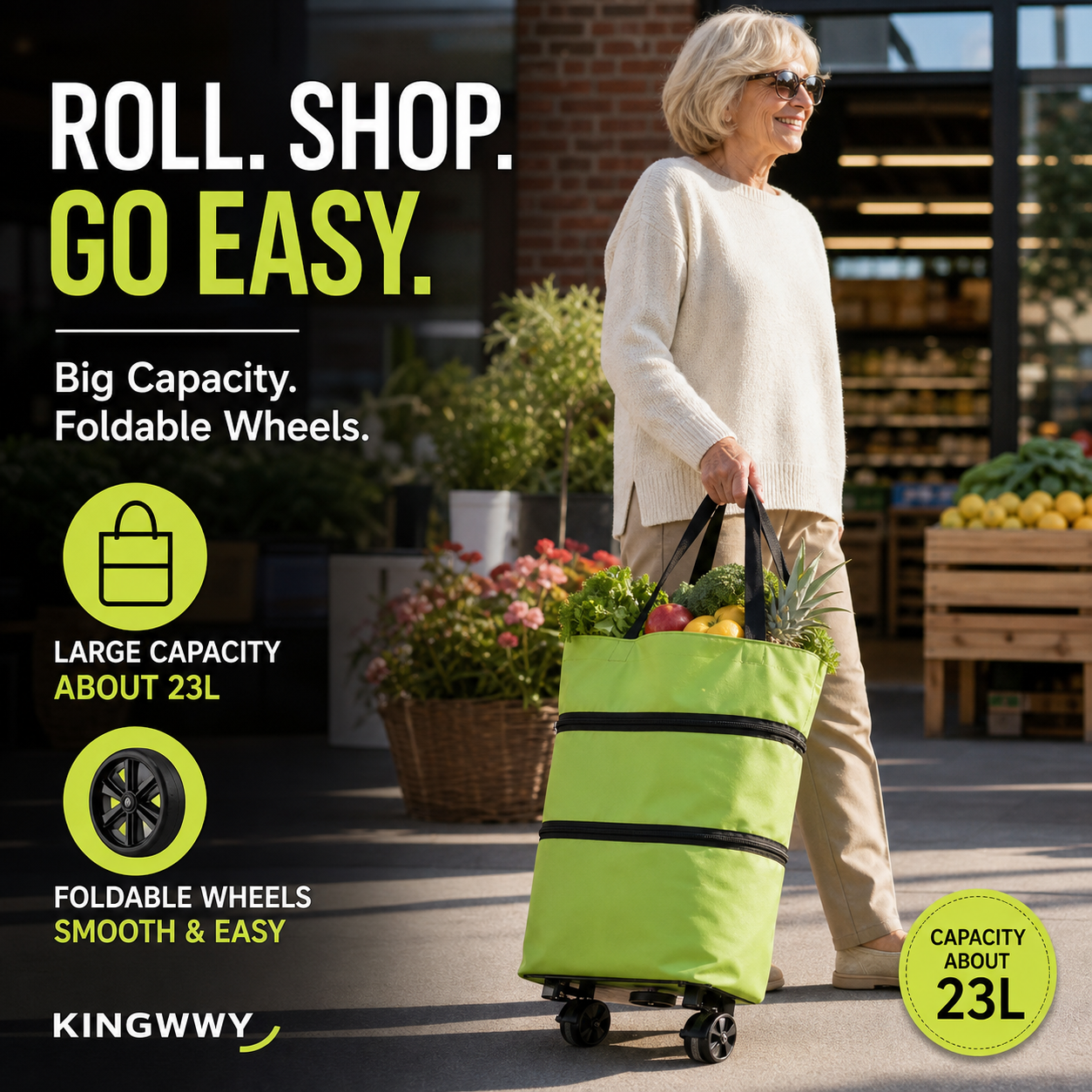 🔥LAST DAY 50% OFF🛒2-in-1 Foldable Shopping Cart