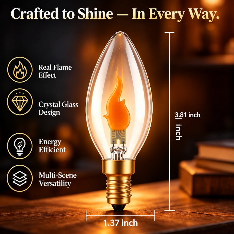 Sparkling Amber Flame Light