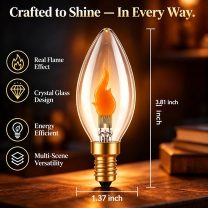 Sparkling Amber Flame Light