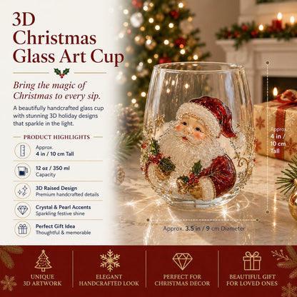 🎄 Christmas Magic Glass Cup – A Festive Holiday Keepsake For Every Sip