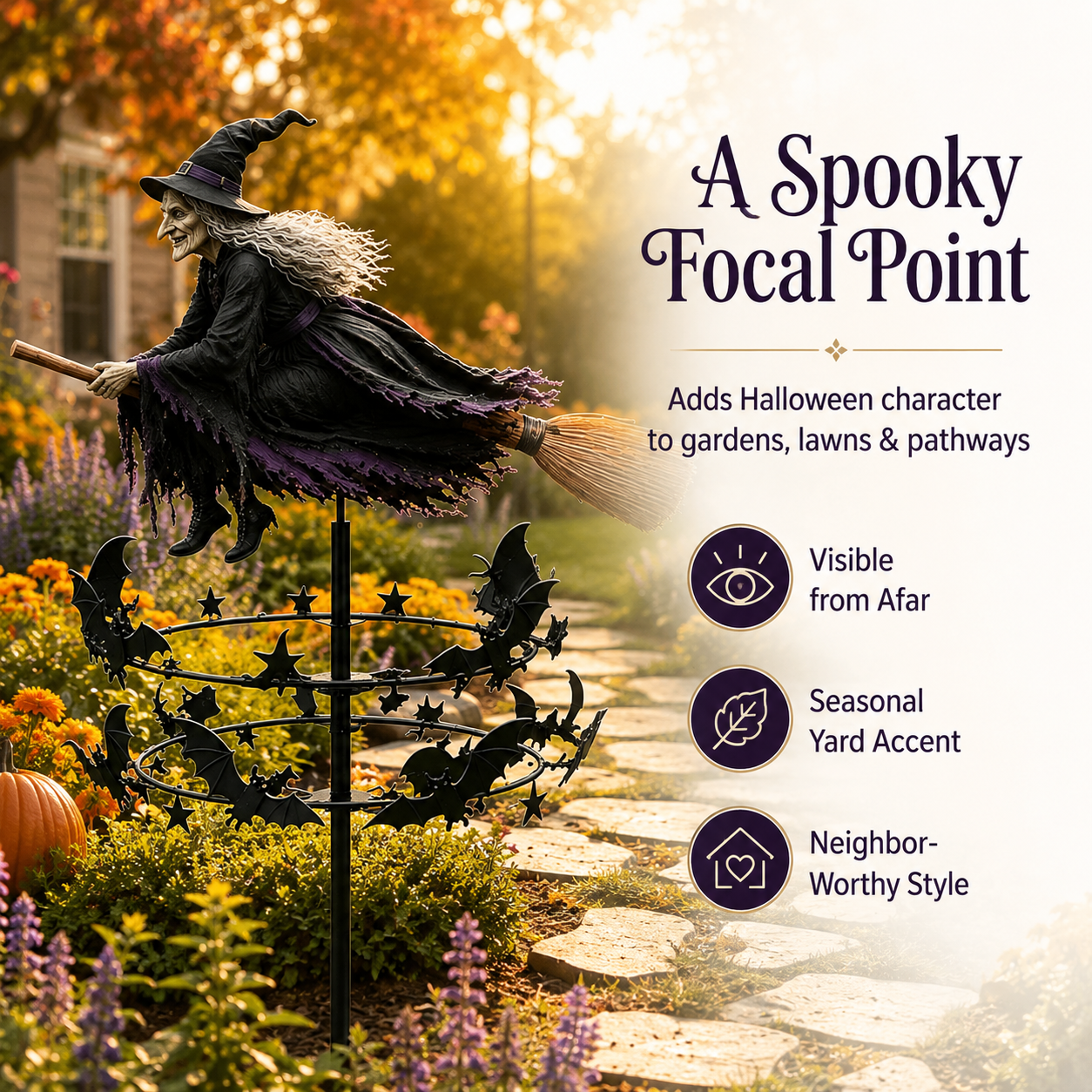 🔥Last Day 49% OFF🔮The Enchanted Witch Garden Wind Spinner