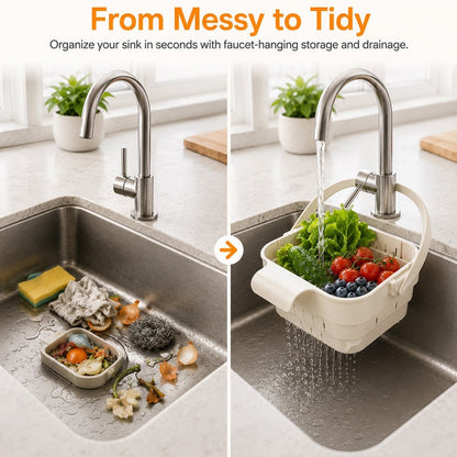 🔥2026 Summer Hot Sale 49% OFF💦Collapsible Faucet- Hanging Sink Strainer Basket