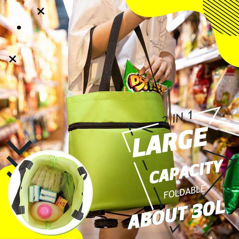 🔥LAST DAY 50% OFF🛒2-in-1 Foldable Shopping Cart