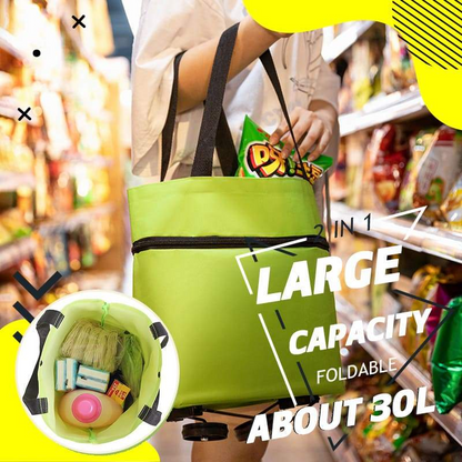 🔥LAST DAY 50% OFF🛒2-in-1 Foldable Shopping Cart