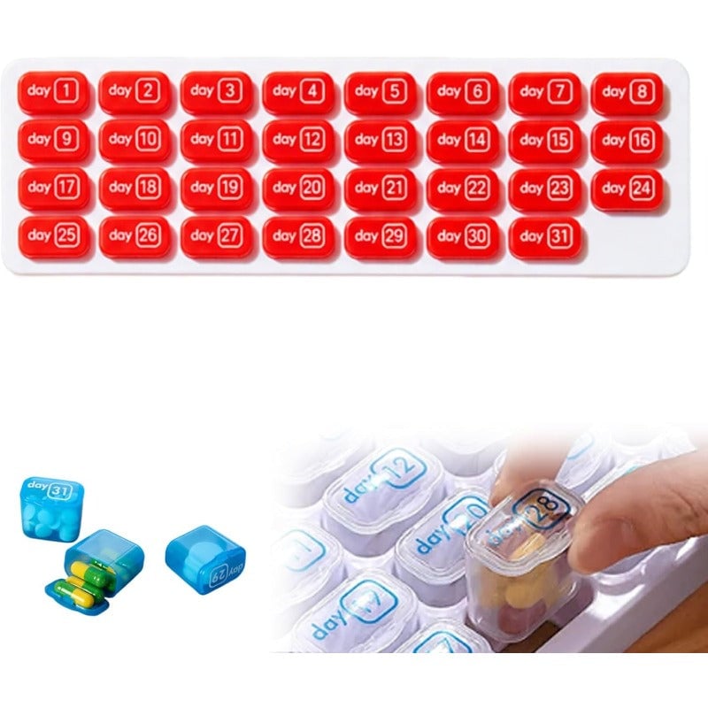 31-Day Pill Organizer Tray