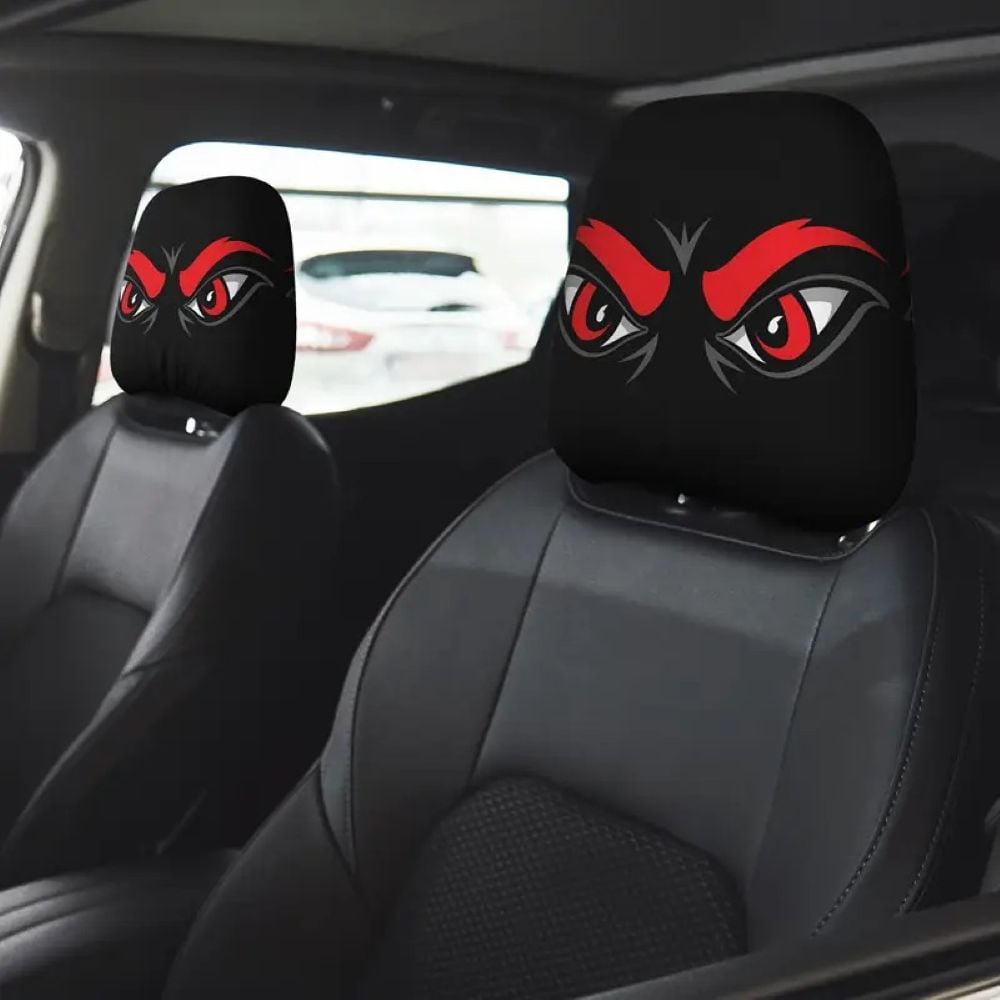 Funny Cartoon Car Headrest Covers – 2PCS Universal Fit