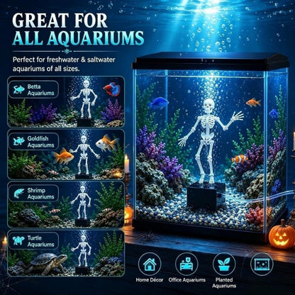Dancing Skeleton Aquarium Decor