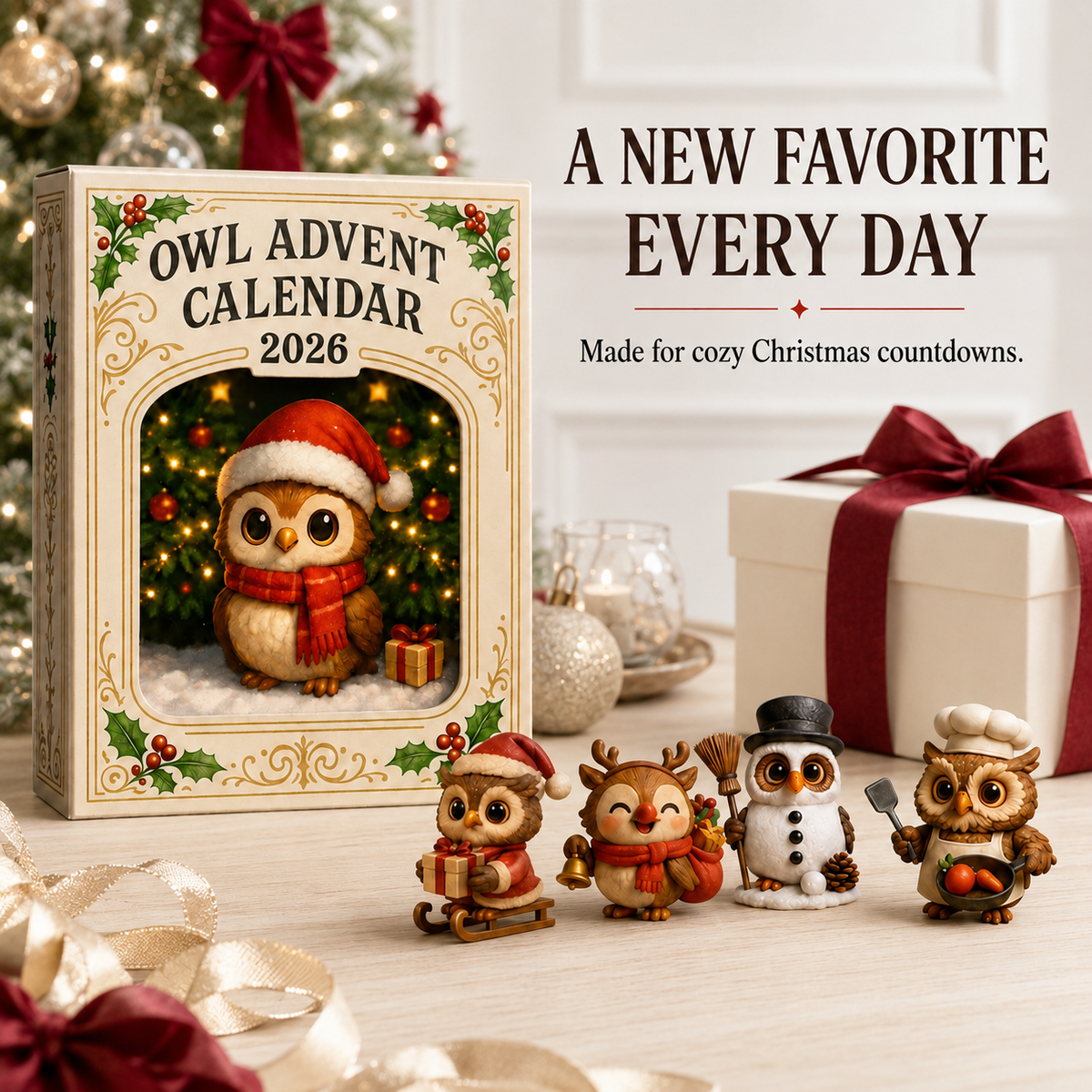 🔥Last Day 50% OFF🎄🦉Owl Advent Calendar Blind Box