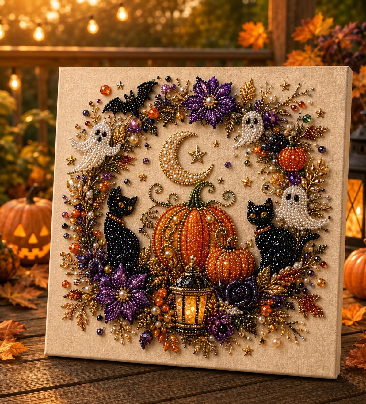 🔥 Last Day 49% OFF👻✨Beginner-friendly Halloween Pearl Art DIY kit – Turn Tiny Pearls into Spooky-Cute Magic (📦Buy 2 Free Shipping)