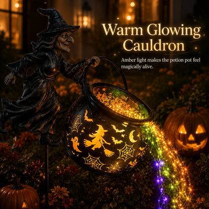 🔥LAST DAY 50% OFF🔮Halloween Witch Cauldron Garden Light