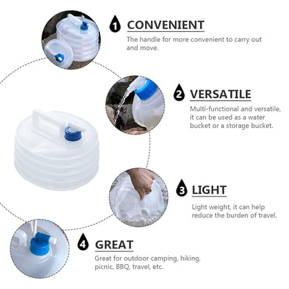 📢📢50% OFF !! ⏰Portable Collapsible Camping Water Container with Spigot