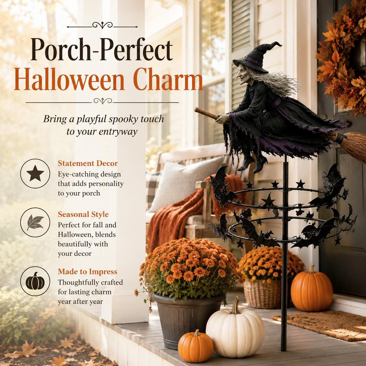 🔥Last Day 49% OFF🔮The Enchanted Witch Garden Wind Spinner