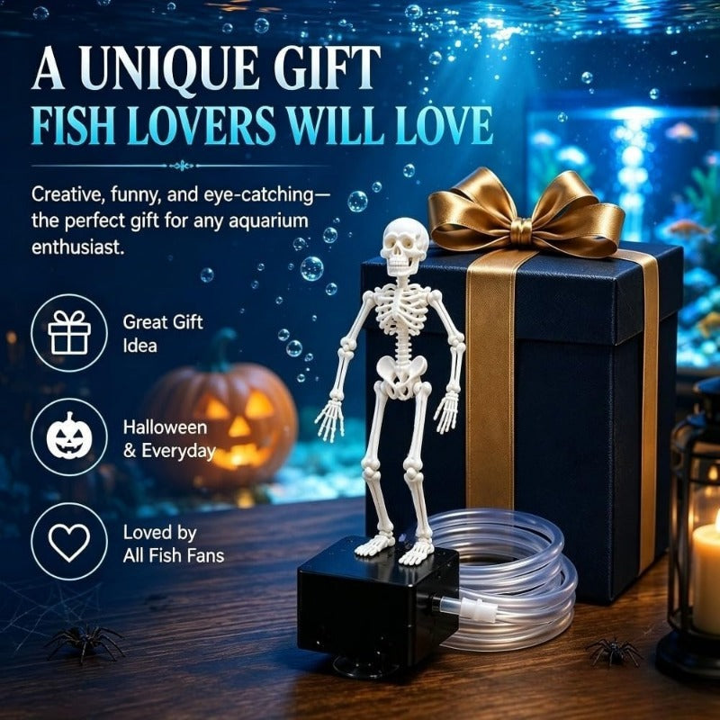 Dancing Skeleton Aquarium Decor